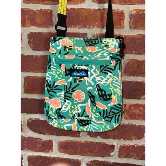 Kavu Keepalong triple cord strap crossbody Jungle Party 9009-1179 - Picture 2 of 8